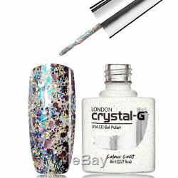 Crystal-G Confetti Glitters Range P16-Me&You, Pink&Blue UV/LED Gel Nail Polish