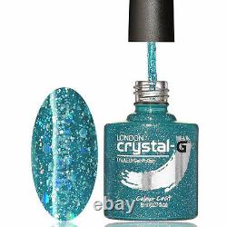 Crystal-G DIAMOND Range D04-TEAL BURST 8ml UV/LED Soak Off Gel Nail Polish