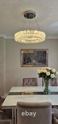 Crystal LED Wheel Pendant Ceiling Light-Colour Changing Dimmable+ Remote
