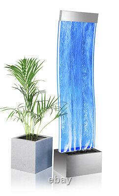 Curved Bubble Wall Water Feature Indoor Colour Changing Freestanding 150cm Aries