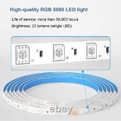 DANSNY 100FT/30M Bluetooth LED Strip Lights, Music Sync Color Changing LED Light