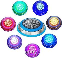 DC691F CNBRIGHTER LED Underwater Pool Lights 54W RGB Color Changing 12V AC