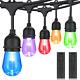 Dgo 96ft Color Changing Outdoor String Lights, Rgb Cafe Led String Light With