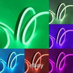 Dimmable Flex 220V RGB Neon Rope Light IP67 Waterproof RGB LED Strip Outdoor UK