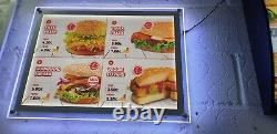 Display Menu Boards LED illuminated Colour Changing RGB Crystal Frame, Poster