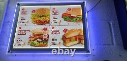 Display Menu Boards LED illuminated Colour Changing RGB Crystal Frame, Poster