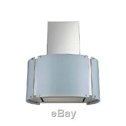 ElectriQ Glass Oval LED Colour Changing Designer Chimney Extractor Cooker Hood