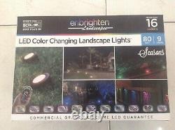 Enbrighten Landscapes Path Lights 9 Puck Lights 80 ft LED Color Changing