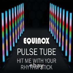 Equinox 4 Pack Pulse Tube LED Rainbow Colour Changing DJ Disco Party Light FX