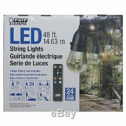 FEIT Electric 48ft LED String Light With Remote(Waterproof, Color Changing)
