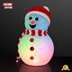 Festive Glow Color Changing Led Snowman Christmas Decoration By Flashing Light