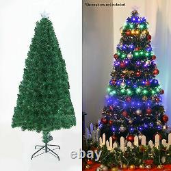 Fibre Optic Christmas Tree Xmas LED Lights Pre Lit Star Green Color Changing