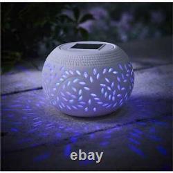 Filigree Solar Powered Table Light With Multi Colour Changing LED Garden Lights