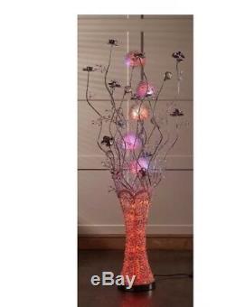 Flower Vase Chrome Light Silver Luxury Floor Lamp 120 colour changing LEDs