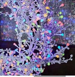 GE 28-in Hanging Wreath Hanging Decoration with 600 Color Changing LED Lights