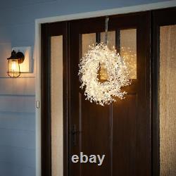 GE 28-in Hanging Wreath Hanging Decoration with Color Changing LED Lights