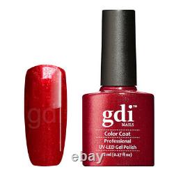 Gdi Fine Glitter Range R05 RUBY BLITZ UV/LED Gel Nail Polish