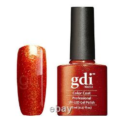 Gdi Fine Glitter Range R12 Fiery Crimso UV/LED Gel Nail Polish