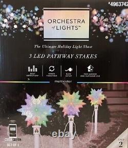Gemmy Orchestra of Lights Multi-Color/Color-Changing Snowflake LED Path Show