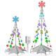 Gemmy Orchestra Of Lights Two Christmas Tree Color Changing Led Lights W Speaker