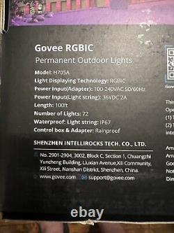 Govee Permanent LED Outdoor Lights 100ft H705A FREE OVERNIGHT SHIPPING