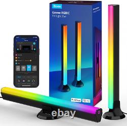 Govee RGBIC TV Light Bars, 15 Inches WiFi Backlight with Double Black