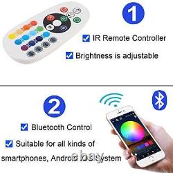 GreenSun LED Lighting 30m98.4ft Bluetooth LED Strip Lights RGB Waterproof wit