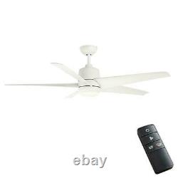 Hampton Bay Mara Ceiling Fan 54 in. Color Changing LED Indoor/Outdoor, White