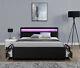 Harmin Double Size Bed Frame With 4 Drawer Storage Led Colour Changing Headboard