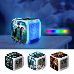Harry Potter Movie LED 7 Color Change Alarm Clock Touch Light Christmas Gifts OL