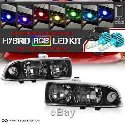 Headlights Corner Assembly Chevy 98-04 Blazer S10 Color Changing LED Low Beam