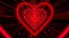Heart Tunnel Red Heart Background Neon Heart Background Video Wallpaper Heart 10 Hours