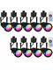 Intwell 9 Pack Rgb Led Track Light Heads Color Changing 12w 120v Dimmable Black