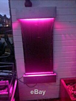 Indoor / outdoor Wall water fall feature With remote LED colour changing lights