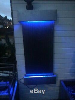 Indoor / outdoor Wall water feature LED colour change lights Fathers Day gift