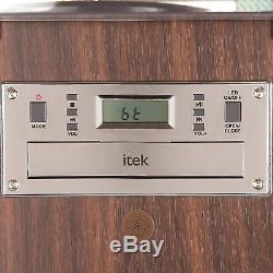 Itek Floorstanding BT Jukebox With Record Player, Colour-Changing LED Display