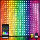 Jmexsuss App-controlled Color Changing Curtain Lights, 400 Led Rgb String Lights