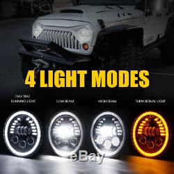 Jeep Wrangler 7 Prism Series 85W DRL LED Headlight Turn Signal Amber / White