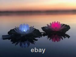 Job Lot 50 x Solar LED Floating Water Lily Changing Colour Animation by Blachere