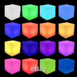 Joblot of 40 x Light Up LED Colour Changing Cube Stool Seat Chair Illuminated