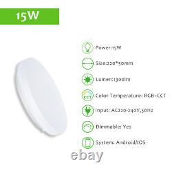 LED Ceiling Lights Round Panel RGB/CWithWW Smart Downlight Living room for Alexa