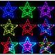 Led Colour Changing 2d Christmas Indoor Outdoor Rainbow Remote Star 56 X 56cm