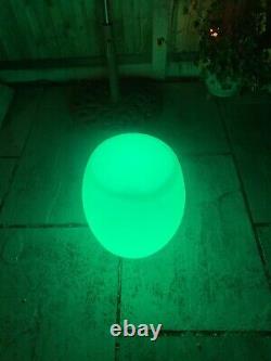 LED Colour Changing Barrel Stool Seat Chair Illuminated Rechargeable Glow