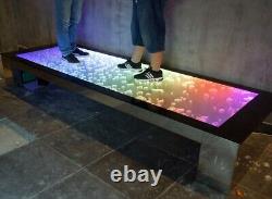 LED Illuminated Glass Dance Floor RGB Colour Change Customizable Size Club & Bar