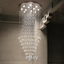 LED Lights Crystal Ceiling Light Stair Chandelier Lighting Fixtures Hanging Lamp