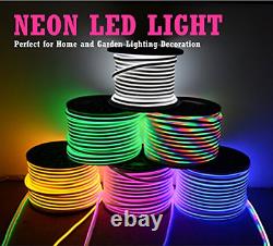 LED NEON LIGHT, IEKOVT AC 110-120V Flexible LED Neon Strip Lights, 120 LEDs/M, +