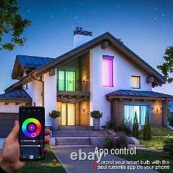 LED Smart RGB WiFi 40W Bulbs for Apps by iOS Android Amazon Alexa Google Home