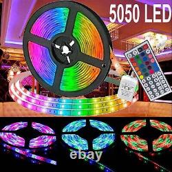 LED Strip Light 5050 RGB Colour Changing Tape Cabinet Lighting With Remote Control