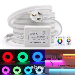 LED Strip Neon Light RGB Colour Changing Tape Waterproof 220V Outdoor Lighting