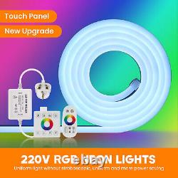 LED Strip Neon Light RGB Colour Changing Tape Waterproof 220V Outdoor Lighting